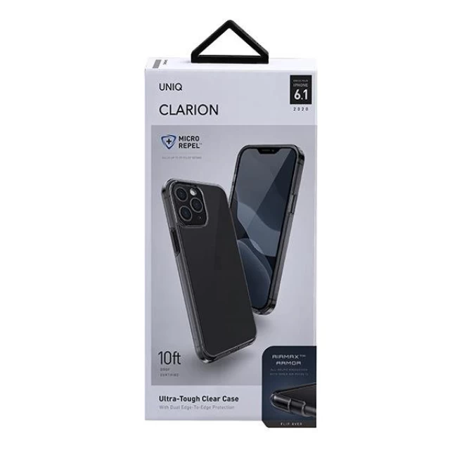 Чохол Uniq Clarion для iPhone 12 | 12 Pro Vapour smoke Antimicrobial (UNIQ-IP6.1HYB(2020)-CLRNSMK)