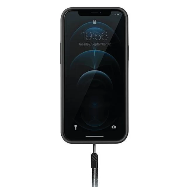 Чохол Uniq Heldro для iPhone 12 | 12 Pro Midnight Black Antimicrobial (UNIQ-IP6.1HYB(2020)-HELBLK)