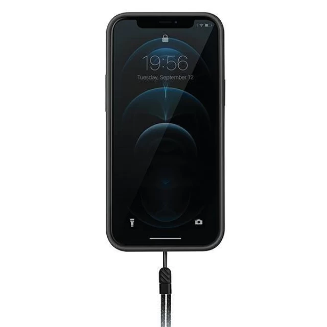 Чехол Uniq Heldro для iPhone 12 | 12 Pro Midnight Black Antimicrobial (UNIQ-IP6.1HYB(2020)-HELBLK)