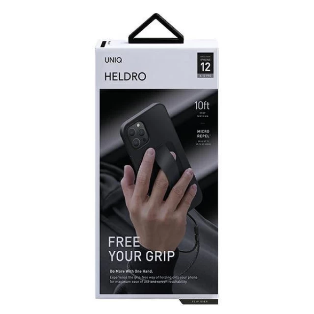 Чехол Uniq Heldro для iPhone 12 | 12 Pro Midnight Black Antimicrobial (UNIQ-IP6.1HYB(2020)-HELBLK)