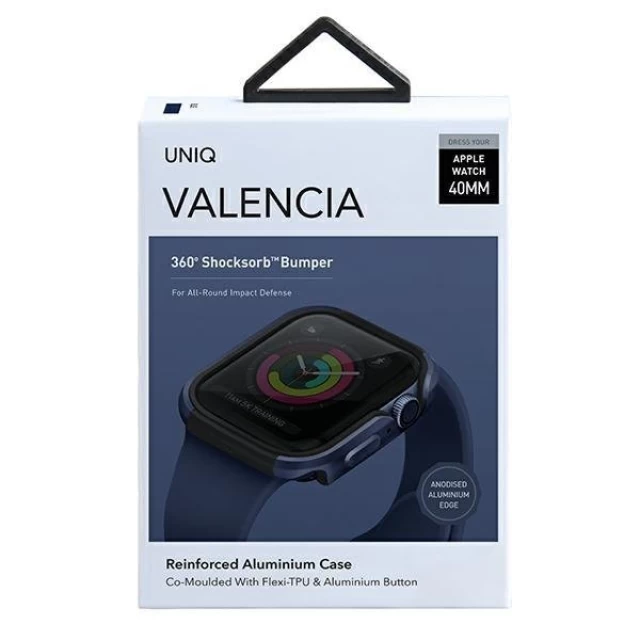 Чохол Uniq Valencia для Apple Watch Series 4 | 5 | 6 | SE 40 mm Atlantic Blue (UNIQ-40 mm-VALBLU)