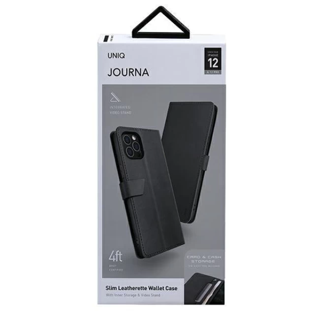 Чехол-книжка Uniq Journa для iPhone 12 | 12 Pro Dark Gray (UNIQ-IP6.1GAR(2020)-JHERDGRY)