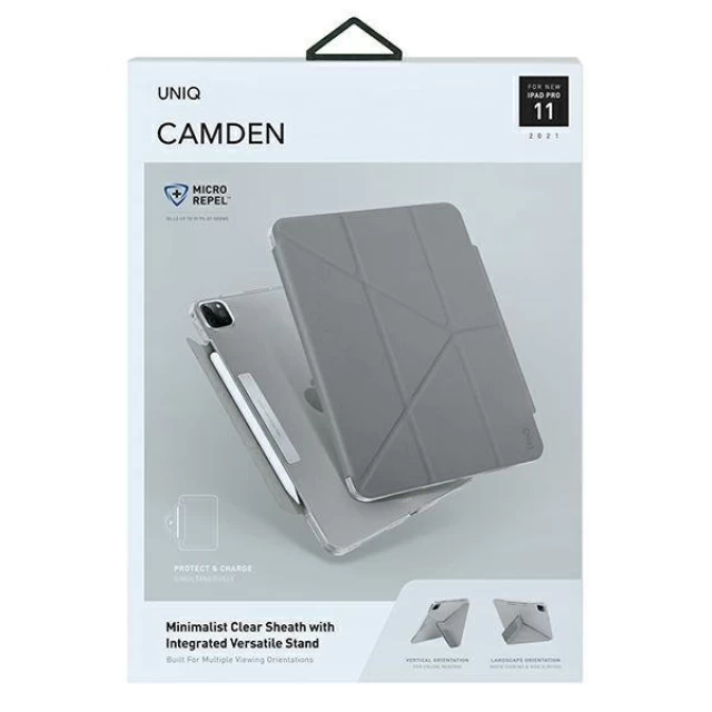 Чохол Uniq Camden для iPad Pro 11 2021 Grey Antimicrobial (Uni000402)