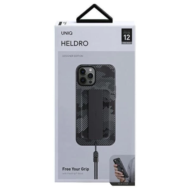 Чохол Uniq Heldro для iPhone 12 Pro Max Charcoal Camo Antimicrobial (UNIQ-IP6.7HYB(2020)-HELDECC)