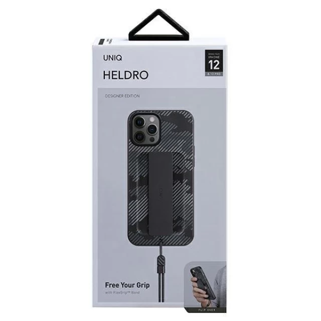 Чохол Uniq Heldro для iPhone 12 | 12 Pro Charcoal Camo Antimicrobial (UNIQ-IP6.1HYB(2020)-HELDECC)