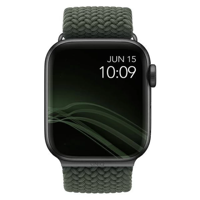 Ремінець Uniq Aspen Braided DE для Apple Watch 41 | 40 | 38 mm Cypress Green (UNIQ-40MM-ASPGRN)