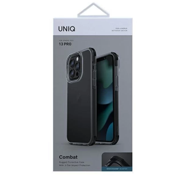 Чехол Uniq Combat для iPhone 13 | 13 Pro Carbon Black (UNIQ-IP6.1PHYB(2021)-COMBLK)