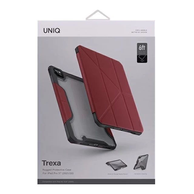 Чехол Uniq Trexa для iPad Pro 11 2021 | 2020 Red Antimicrobial (Uni000433-0)