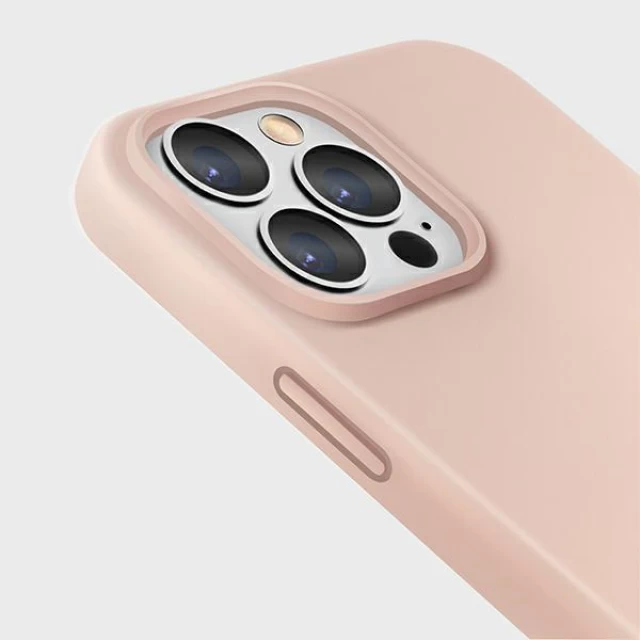 Чехол Uniq Lino для iPhone 13 Pro Max Blush Pink (UNIQ-IP6.7HYB(2021)-LINOPNK)