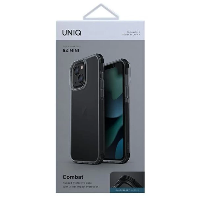 Чохол Uniq Combat для iPhone 13 mini Carbon Black (UNIQ-IP5.4HYB(2021)-COMBLK)