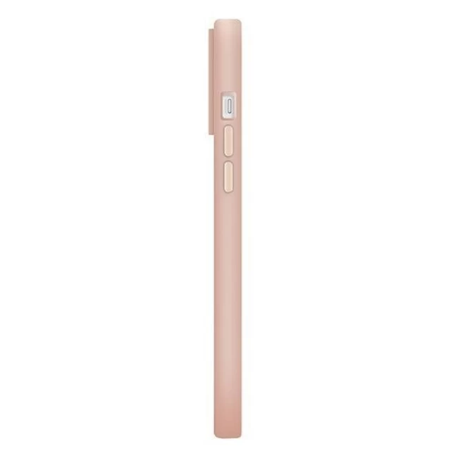 Чохол Uniq Lino Hue для iPhone 13 Blush Pink Antimicrobial with MagSafe (UNIQ-IP6.1HYB(2021)-LINOHMPNK)