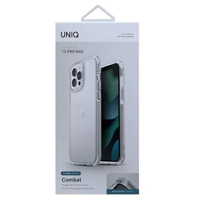 Чохол Uniq Combat для iPhone 13 Pro Max Aramid Frost (UNIQ-IP6.7HYB(2021)-COMAFRST)