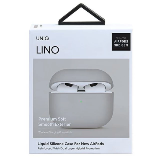 Чехол Uniq Lino Silicone для AirPods 3 Beige (UNIQ-AIRPODS(2021)-LINOIVY)
