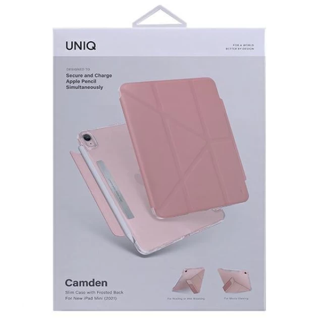 Чохол Uniq Camden для iPad mini 6 2021 Pink/Peony Pink Antimicrobial (Uni000583-0)