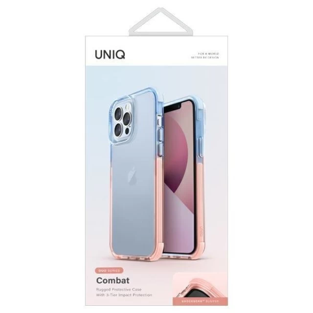 Чохол Uniq Combat Duo для iPhone 13 | 13 Pro Blue Pink (UNIQ-IP6.1PHYB(2021)-CDBLUPNK)