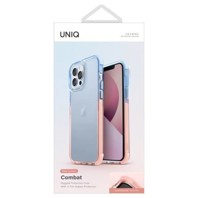 Чохол Uniq Combat Duo для iPhone 13 Pro Max Blue Pink (8886463679326)