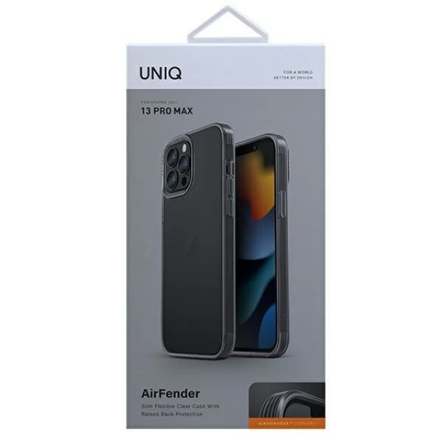 Чехол Uniq Air Fender для iPhone 13 Pro Max Smoked Grey (UNIQ-IP6.7HYB(2021)-AIRFGRY)