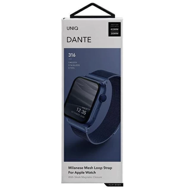 Ремінець Uniq Dante для Apple Watch 41 | 40 | 38 mm Cobalt Blue (UNIQ-41MM-DANCBLU)